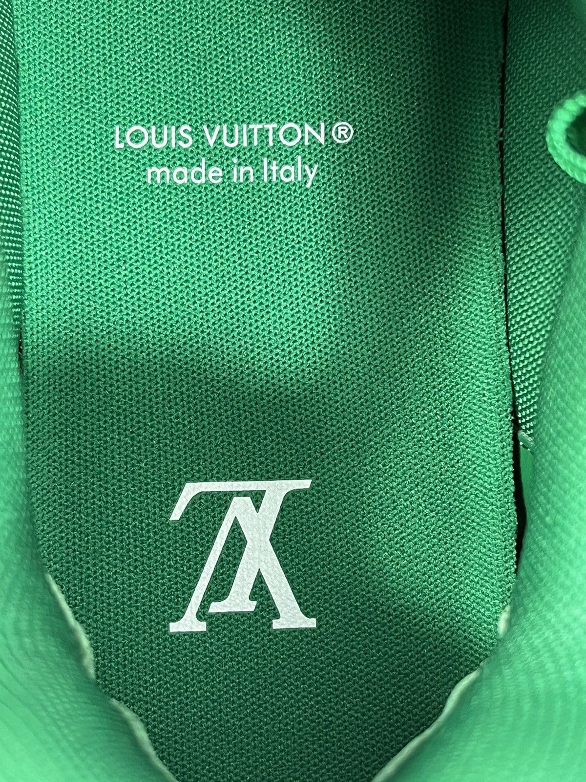 Louis Vuitton × Virgil Abloh PATENT GREEN SNEAKERS Size US 7 / EU 40 - 10 Thumbnail