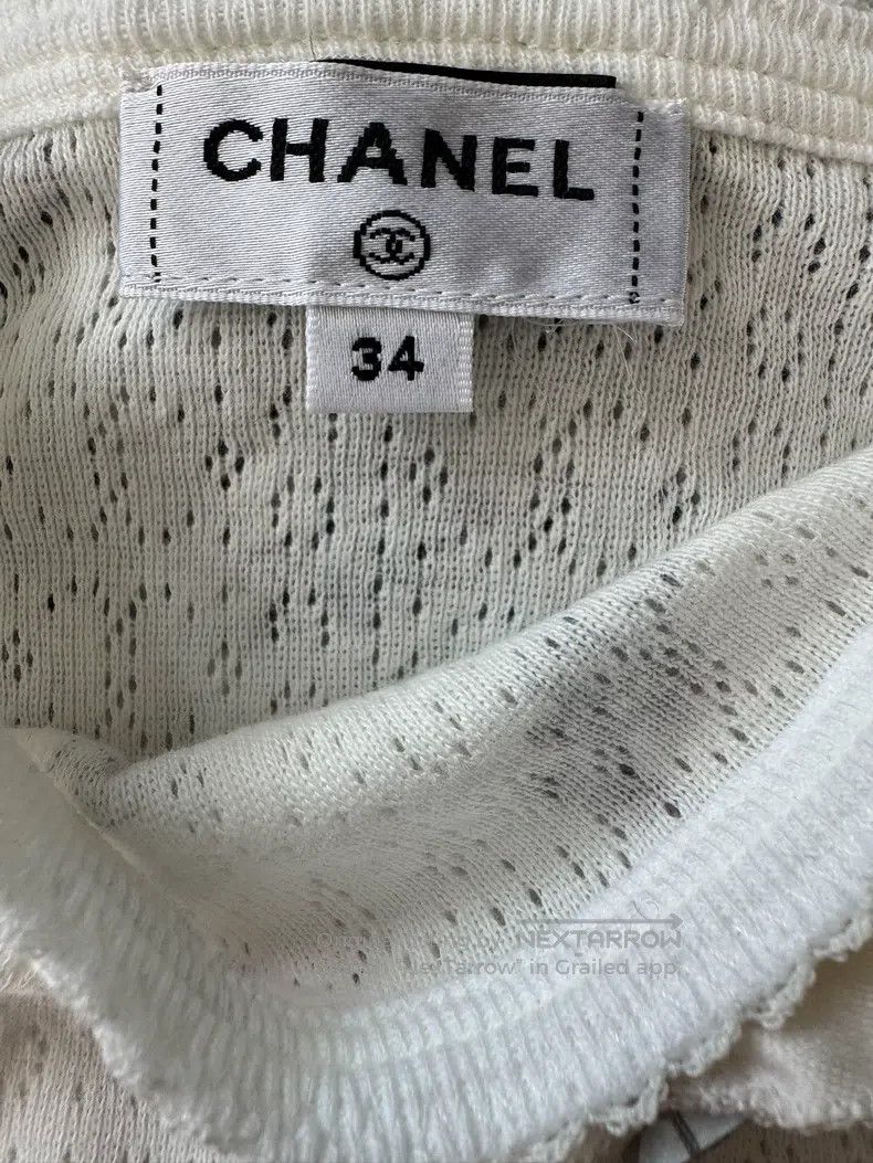 Chanel Chanel White printed small flower suspenders Size XXS / US 00 / IT 34 - 3 Thumbnail