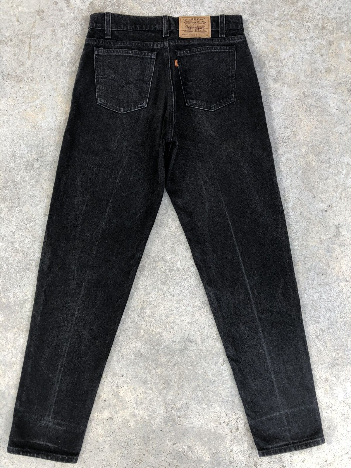 Levi's Vintage 90s Levis Orange Tab Baggy Distressed Jeans 550 Size US 31 - 2 Thumbnail