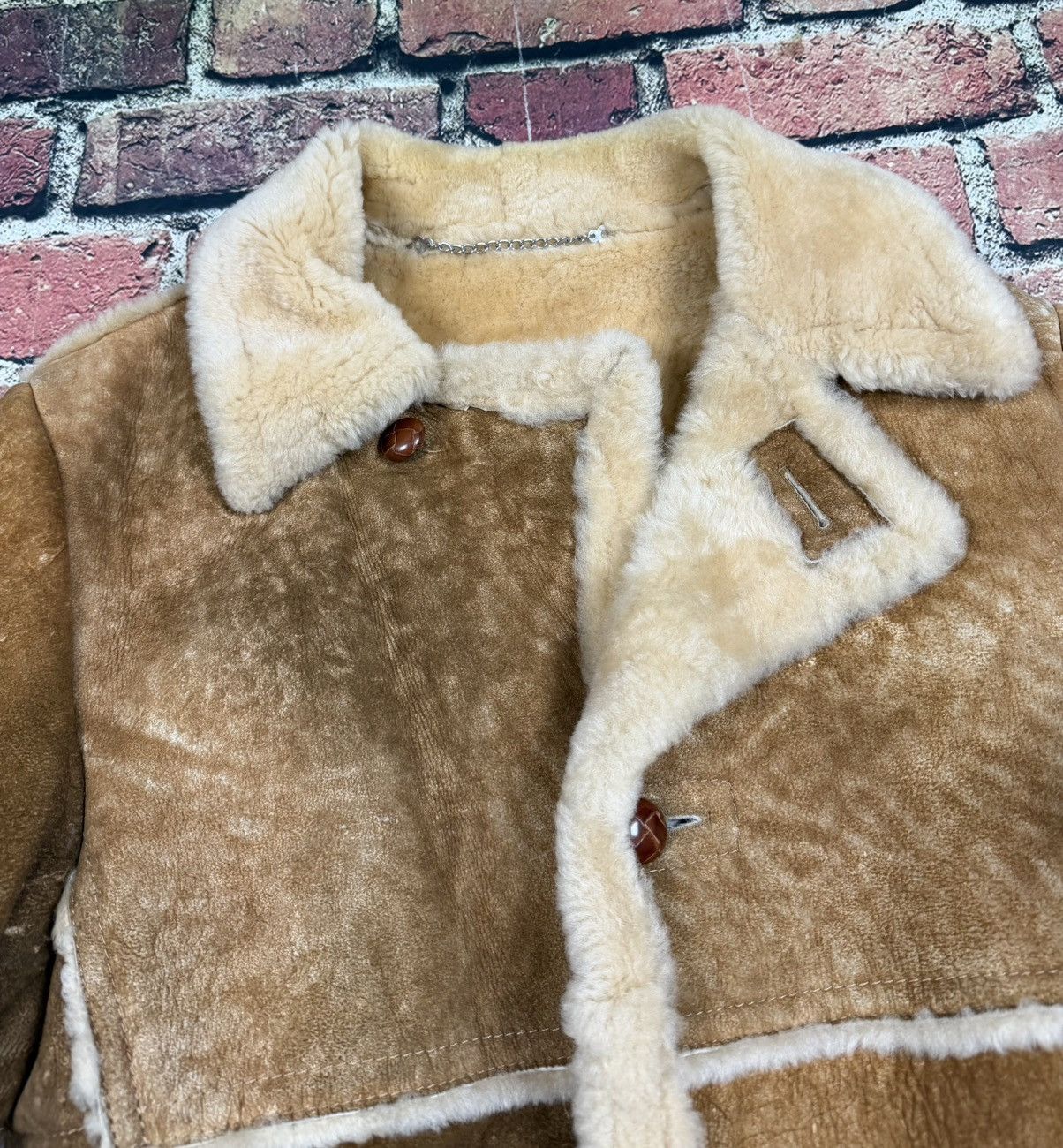 Sears Shearling Sheepskin Rancher Coat Lamb Skin Leather Marlboro Size US L / EU 52-54 / 3 - 10 Thumbnail