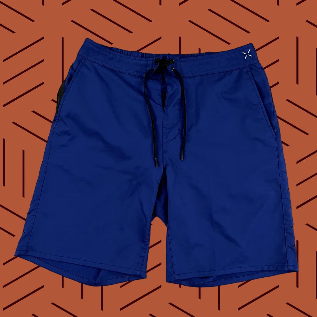 Ten Thousand TEN THOUSAND Shorts Mens Large 9" Blue Lined Foundation Running Workout Wool Size US 33 - 1 Thumbnail