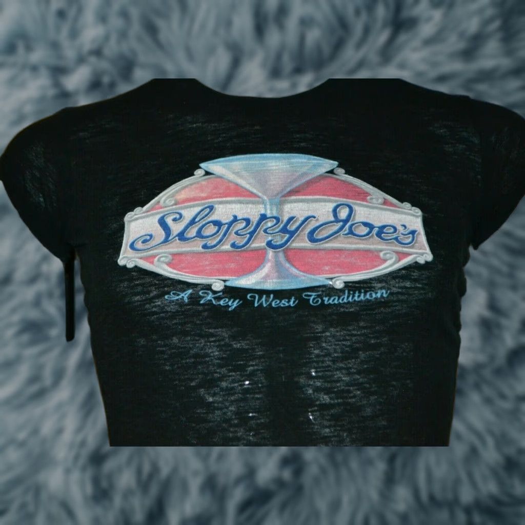 Vintage Womens Sloppy Joes T Shirt Black Round Neck Short Sleeve M Juniors Pirate Key West Bar Florida 90s Event Shirts Womens Size M / US 6-8 / IT 42-44 - 1 Thumbnail