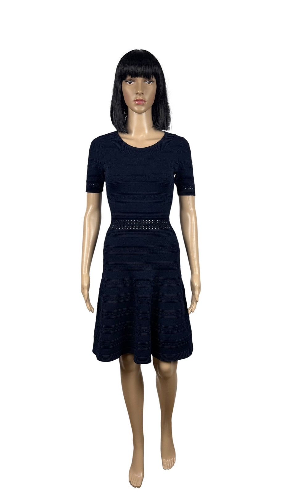 Sandro Sandro Viscose Knit Dress Knee Length Navy size 1 Size S / US 4 / IT 40 - 2 Thumbnail