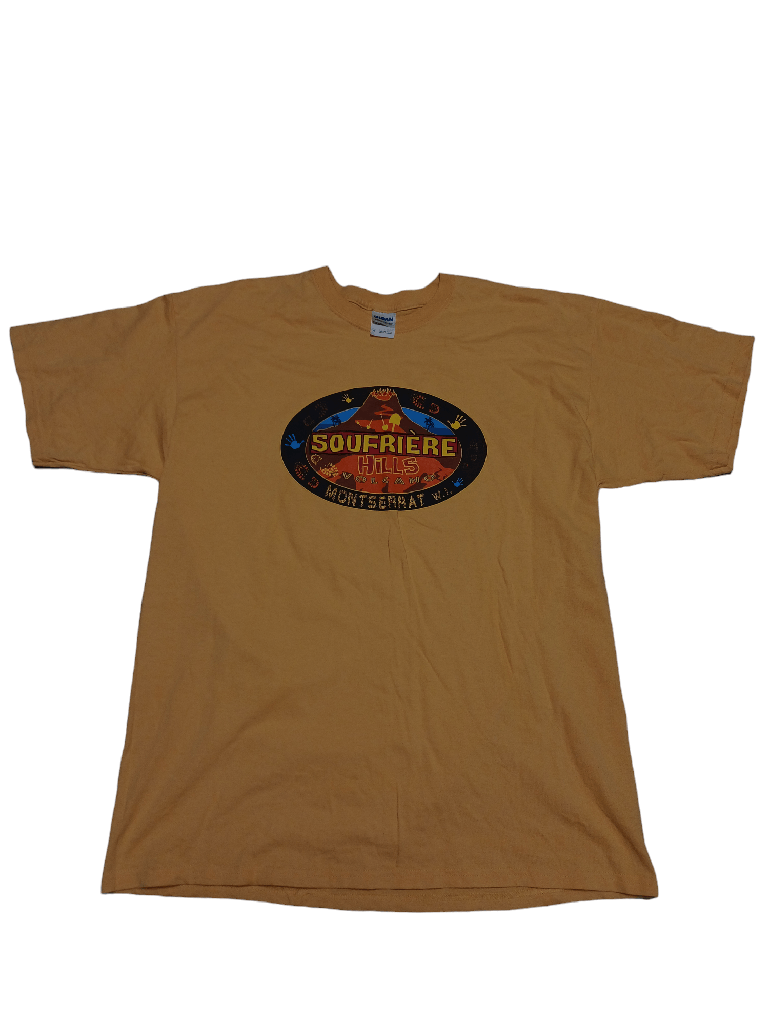 Gildan VINTAGE GILDAN HEAVY COTTON MONTSERRAT SOUFRIERE HILLS TEE Size US XL / EU 56 / 4 - 1 Thumbnail