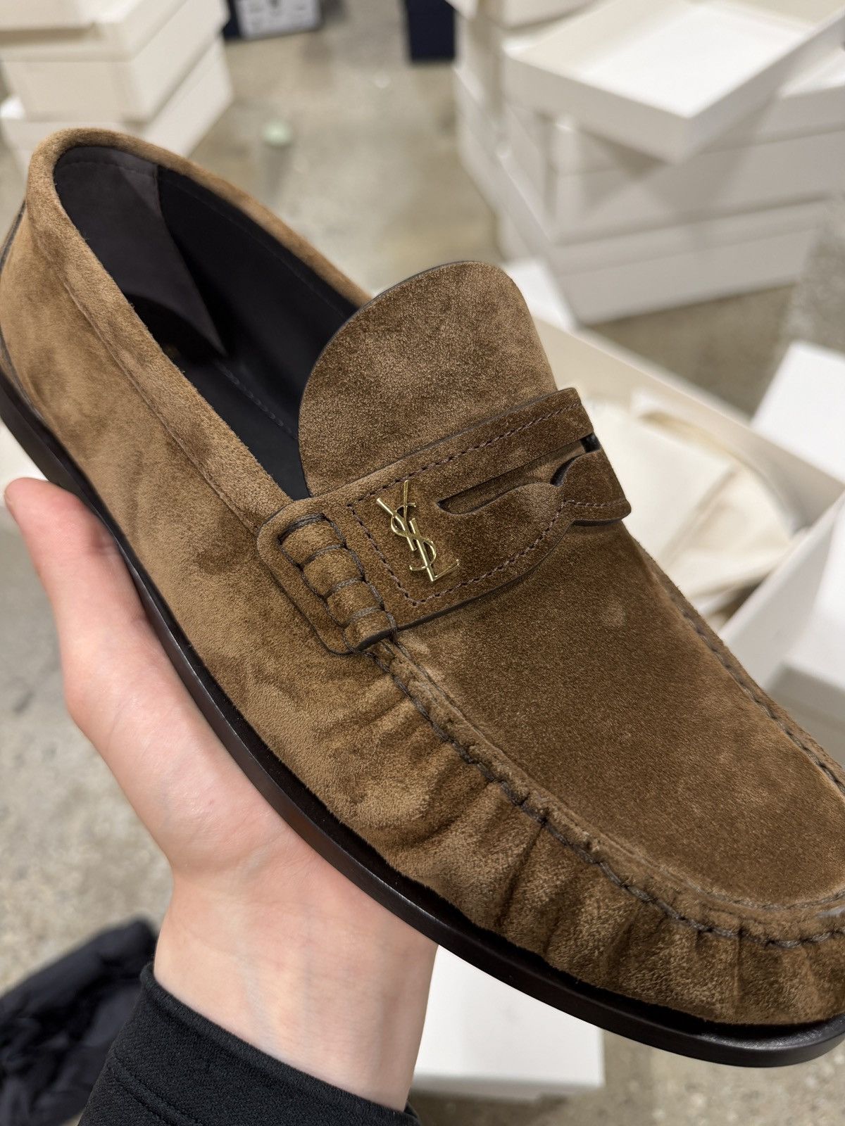 Saint Laurent Paris Saint Laurent Le Loafer Suede NEW 1200$ Size US 10.5 / EU 43-44 - 3 Thumbnail