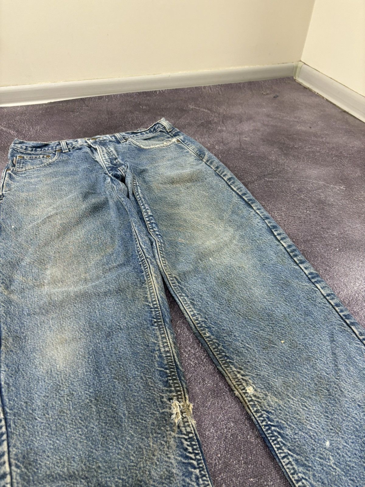 Carhartt Vintage Carhartt Insulated Blue Denim Work Hype Baggy Jeans Size US 36 / EU 52 - 10 Thumbnail