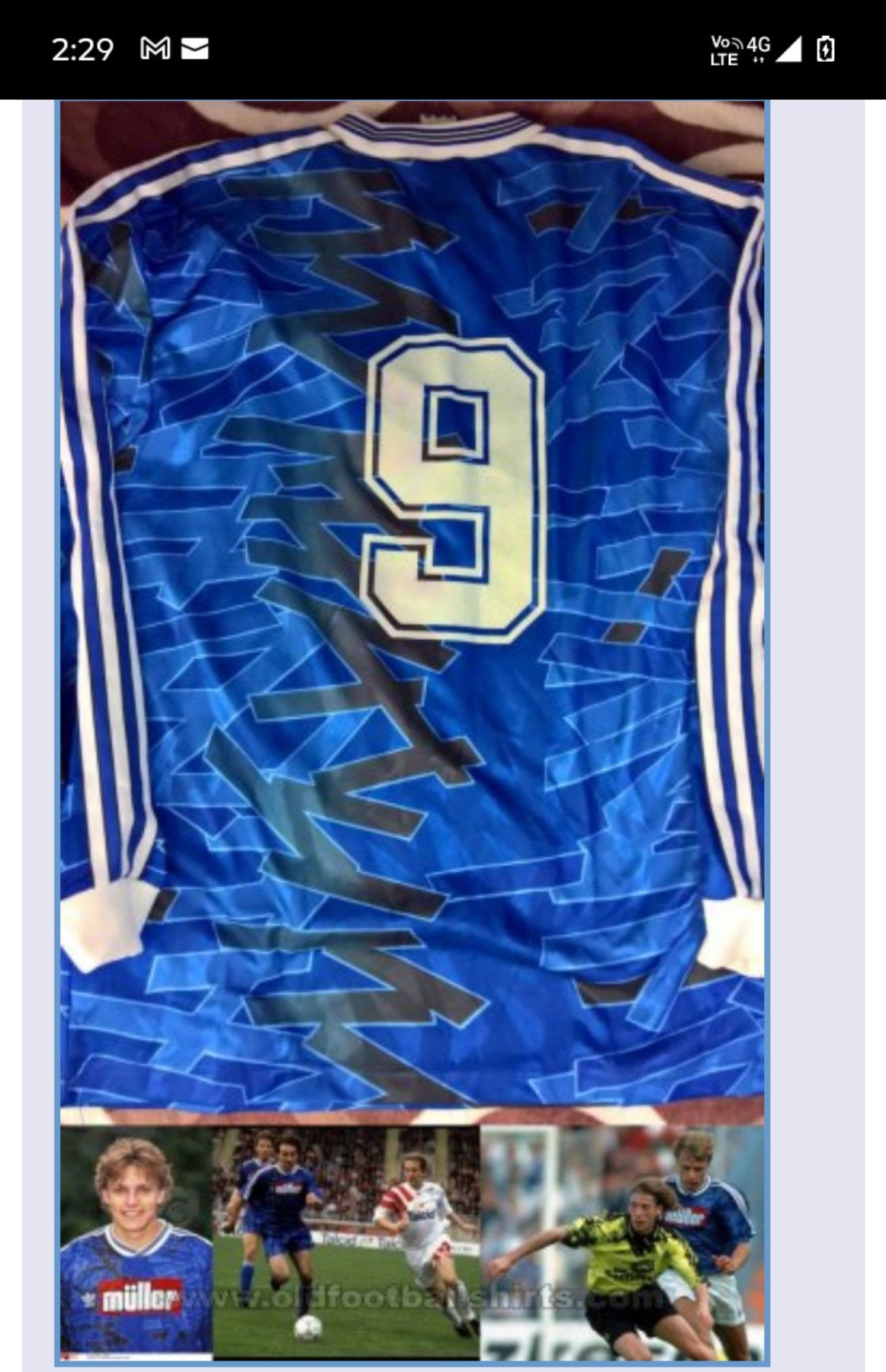 Adidas Schalke 04 Youri Mulder Jersey - 1993/1994 jersey - Adidas Size US XL / EU 56 / 4 - 8 Thumbnail