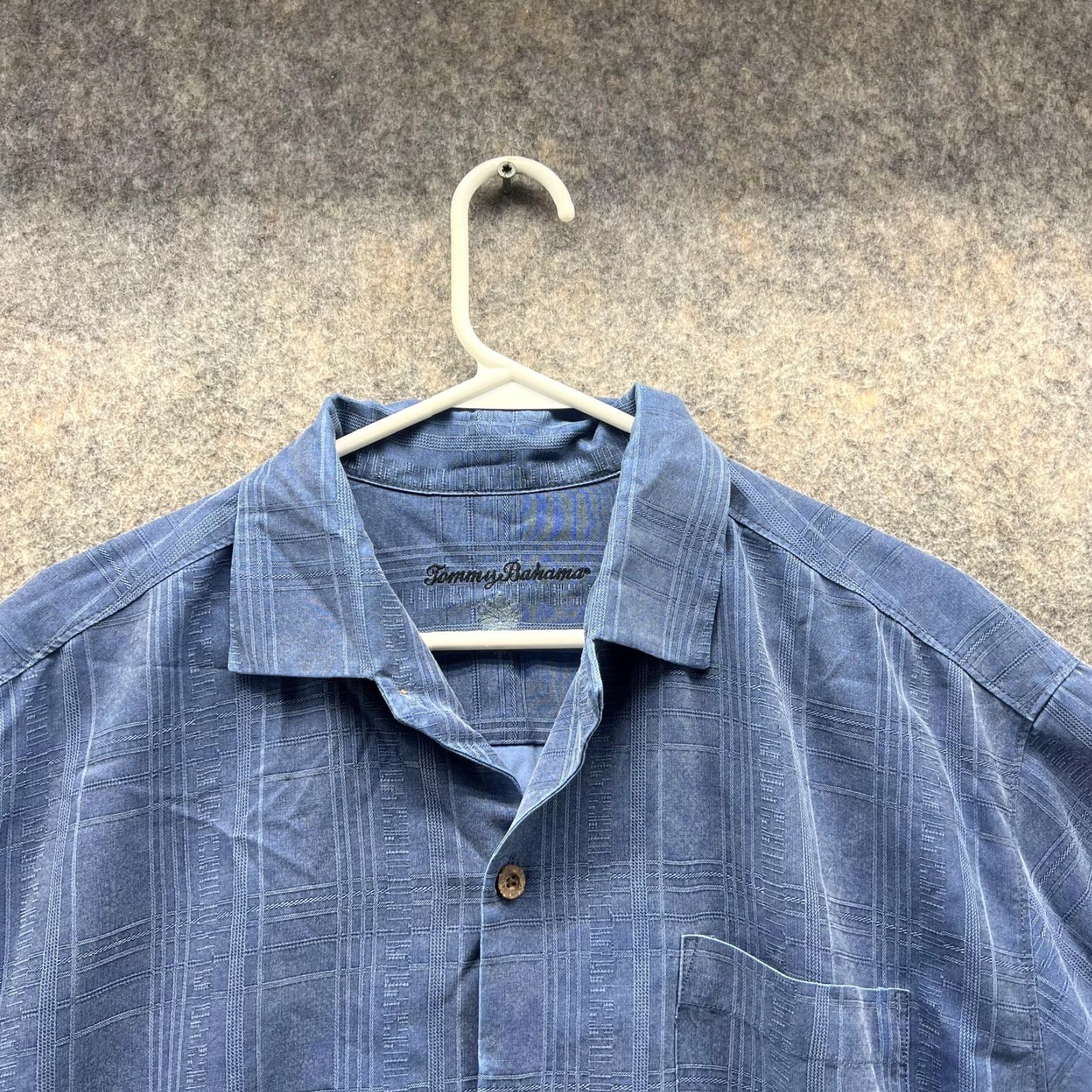 Tommy Bahama Tommy Bahama Shirt Men L Glen Check Blue Silk Button-Down Casual Preppy Size US L / EU 52-54 / 3 - 2 Thumbnail