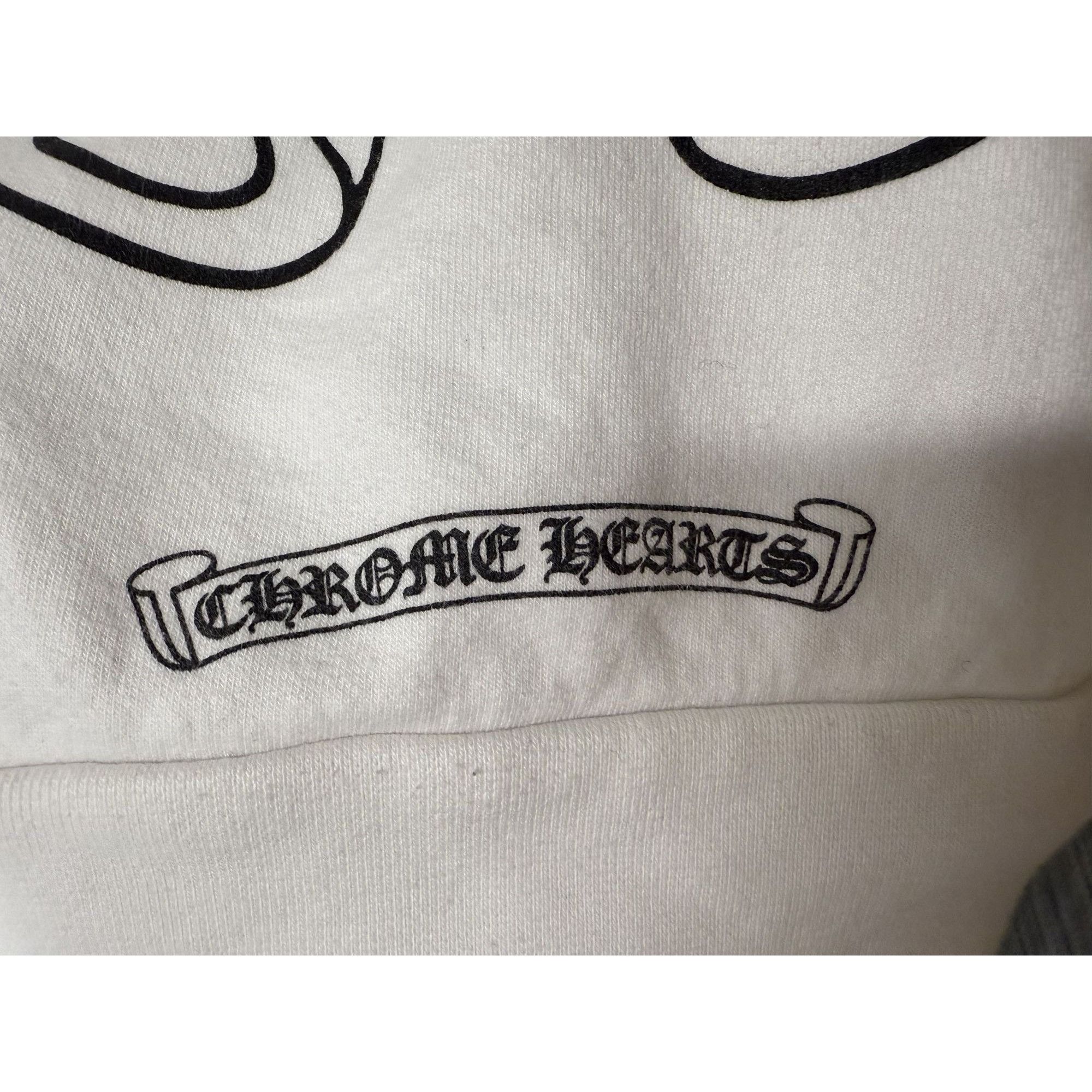 Chrome Hearts Chrome Hearts White Sweatshirt With Graphic Logo Print Large Size L / US 10 / IT 46 - 14 Thumbnail