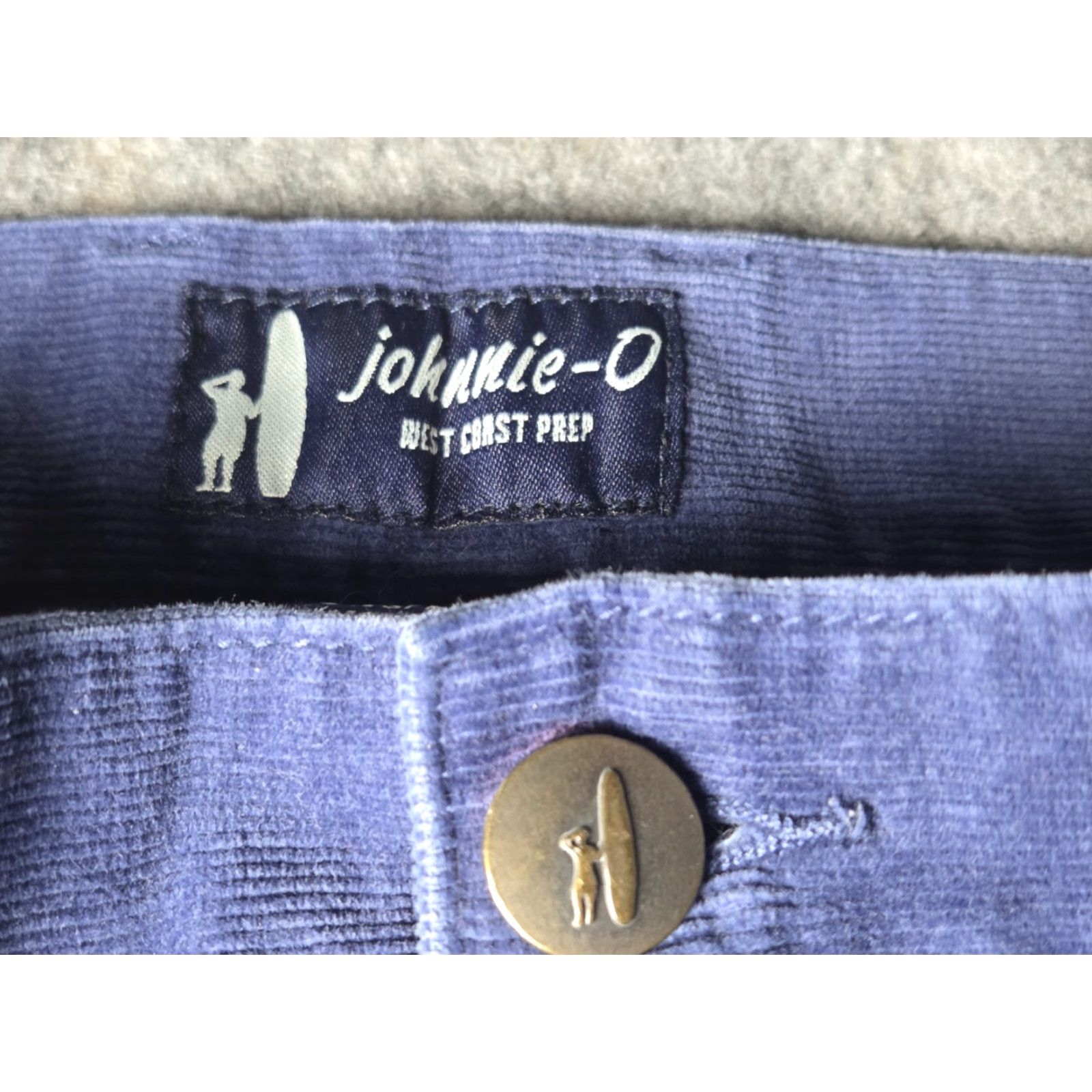 johnnie-O johnnie-O Corduroy Pants West Coast Prep Blue Casual Men's Sz 35x32 Size US 35 - 3 Thumbnail