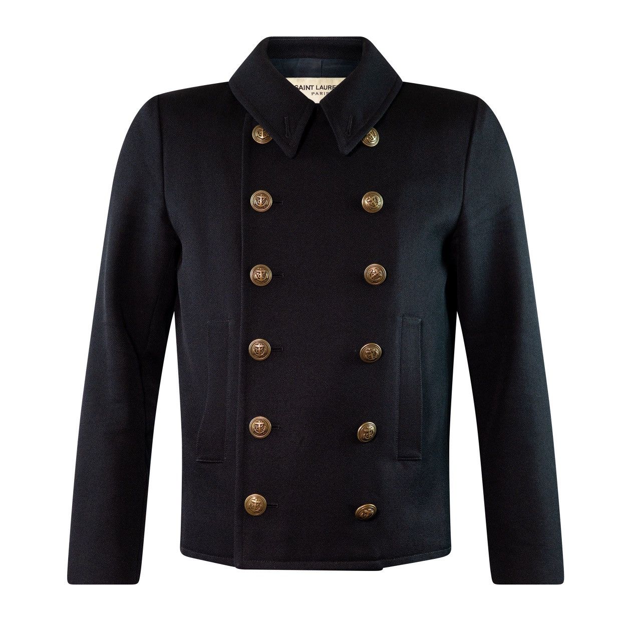 image of Saint Laurent By Hedi Slimane F/w 2013 Military Jacket in Black, Men's (Size Small)