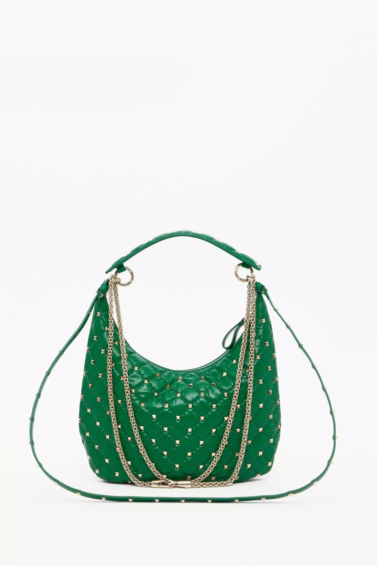 Valentino oc11z0725 Size:OS/Hobo Bag In Calfskin Leather in Gea Green Size ONE SIZE - 3 Thumbnail