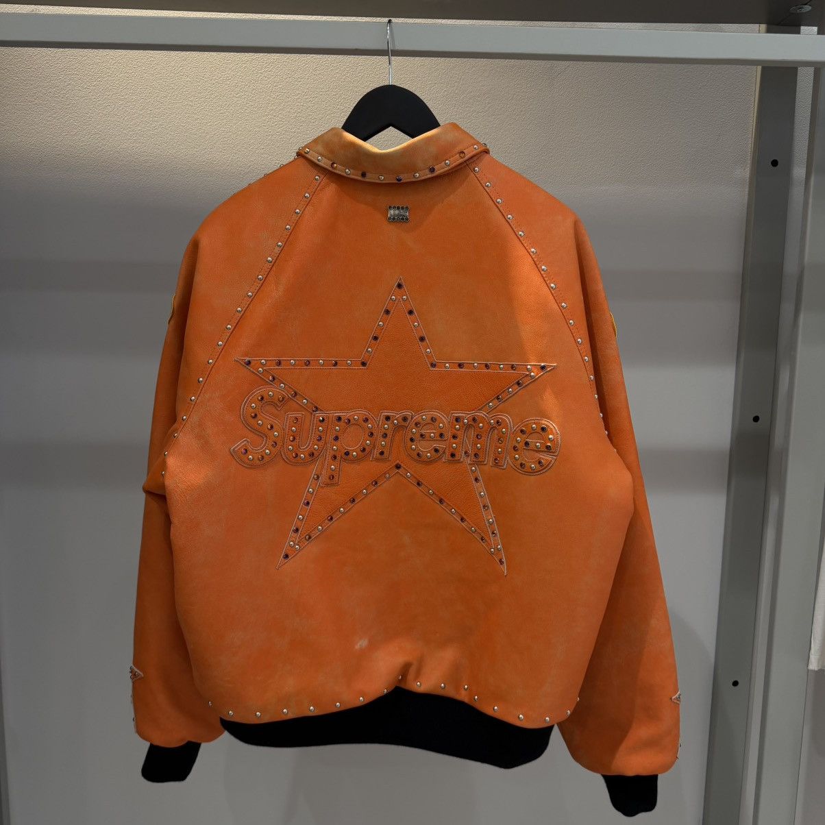 Supreme × Vanson Leathers Supreme Vanson Leathers b.b. Simon Jacket (FW25) Orange Size US L / EU 52-54 / 3 - 6 Thumbnail