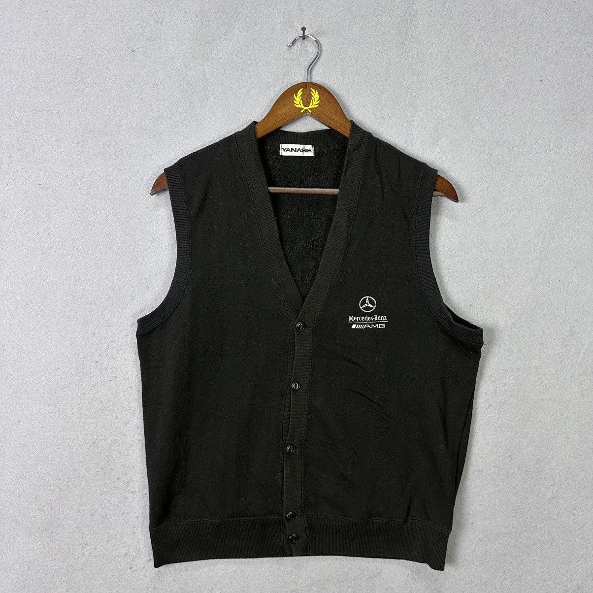 Vintage Vintage Mercedes Benz AMG Sweater Vest Black Yanase Japan Size US M / EU 48-50 / 2 - 1 Thumbnail