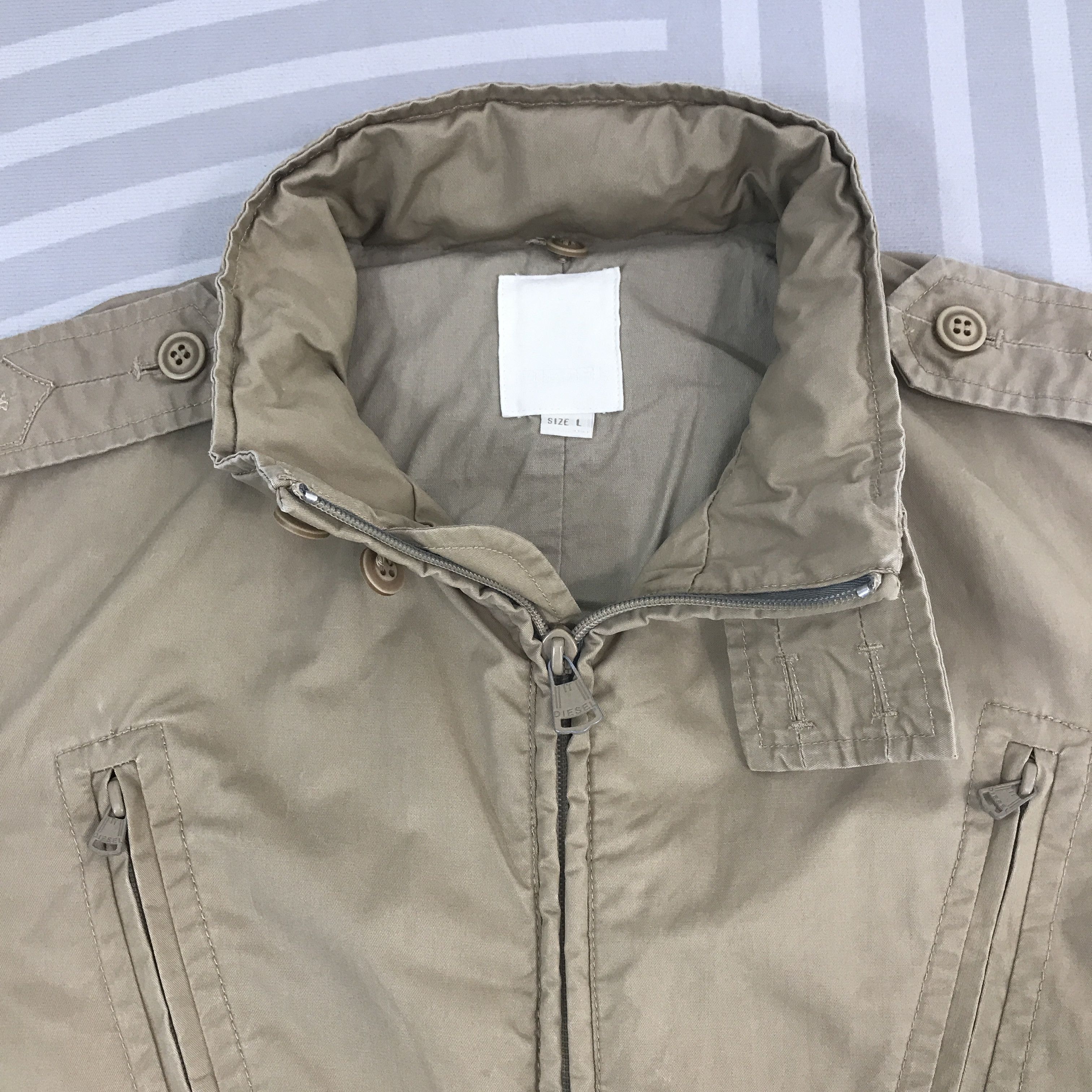 Diesel × Vintage Vintage Diesel zippers Army style Jacket Size US L / EU 52-54 / 3 - 8 Thumbnail
