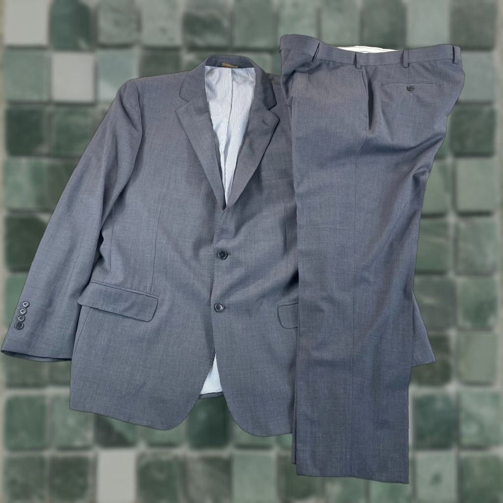 Brooks Brothers Brooks Brothers Explorer Madison Fit Suit Men 46L Grey Wool 2 Piece Pants 38x30 Grey Wool Straight Madison Fit Men Suit Size 46R - 1 Thumbnail