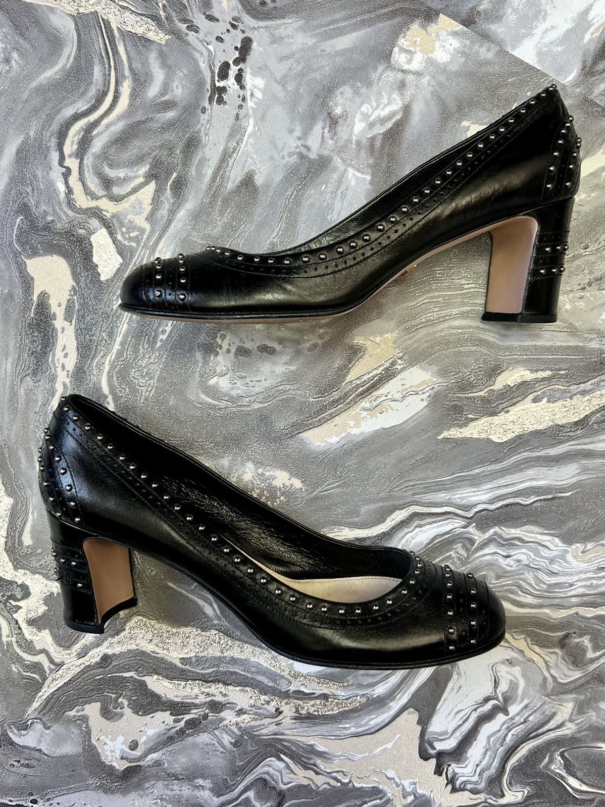 Prada × Vintage Prada leather heels Size US 9 / IT 39 - 2 Thumbnail