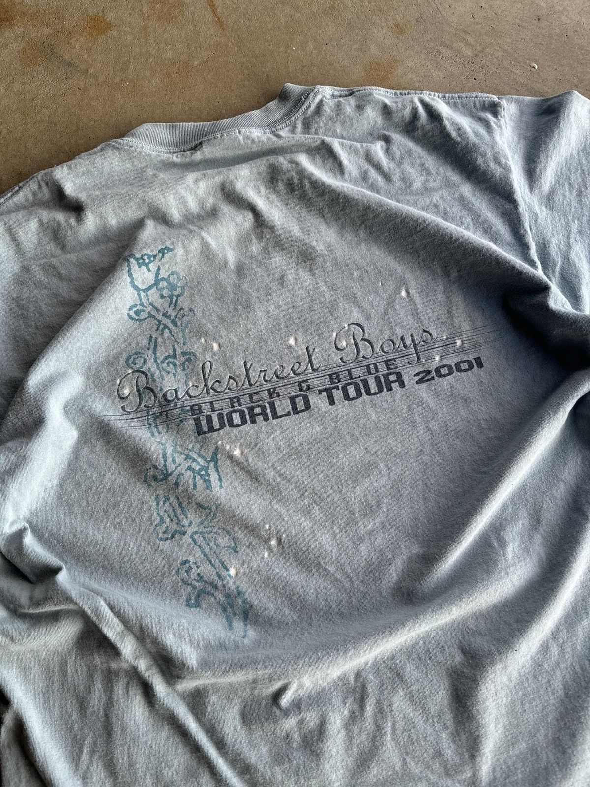 Band Tees × Vintage Crazy 2001 Backstreet Boys Baby Blue Boxy Tour Shirt Size US L / EU 52-54 / 3 - 5 Thumbnail
