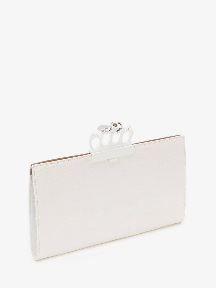 Alexander McQueen o1w1db10925 Size: OS/Jewelled Flat Pouch in White Size ONE SIZE - 3 Thumbnail