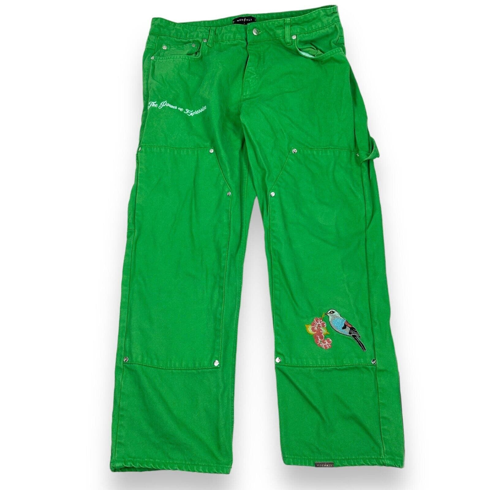 image of Mechali Carpenter Jeans Lot 5 Bird Green Reseller Lot L Xxl, Men's (Size 36)