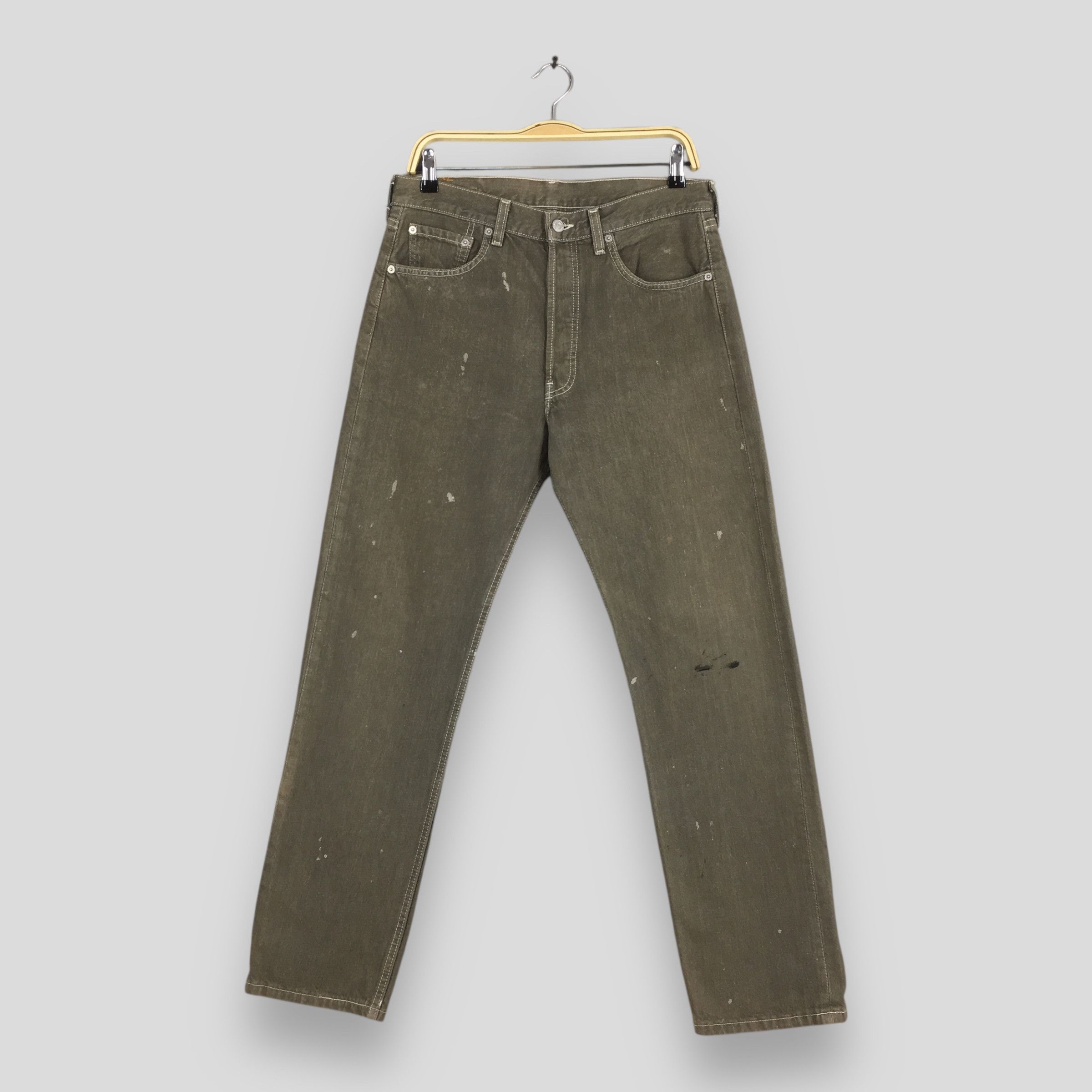 Levi's Size 31X30.5 Vintage 90s Levi's 501 Brown Jeans S947 Size 31" - 1 Thumbnail
