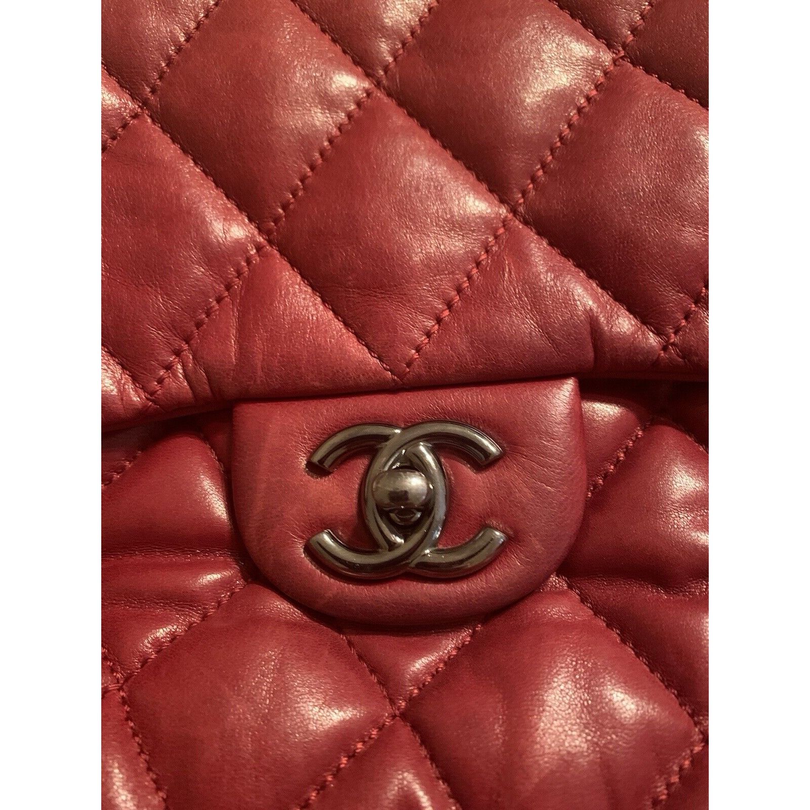 Chanel CHANEL ACCORDION FLAP BAG Burgundy In Quilted Leather Size ONE SIZE - 9 Thumbnail