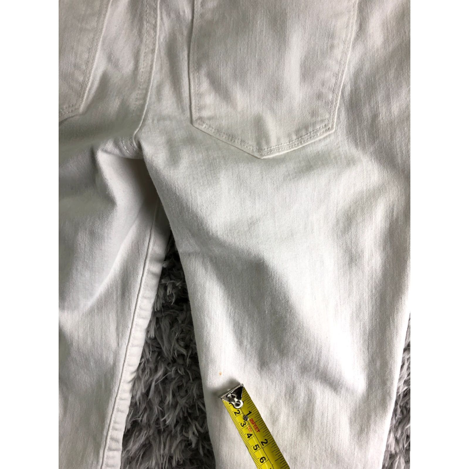 Denime SONOMA Jeans Womens Size 4 Mid Rise Skinny White Denim Pants Size 27" / US 4 / IT 40 - 7 Thumbnail