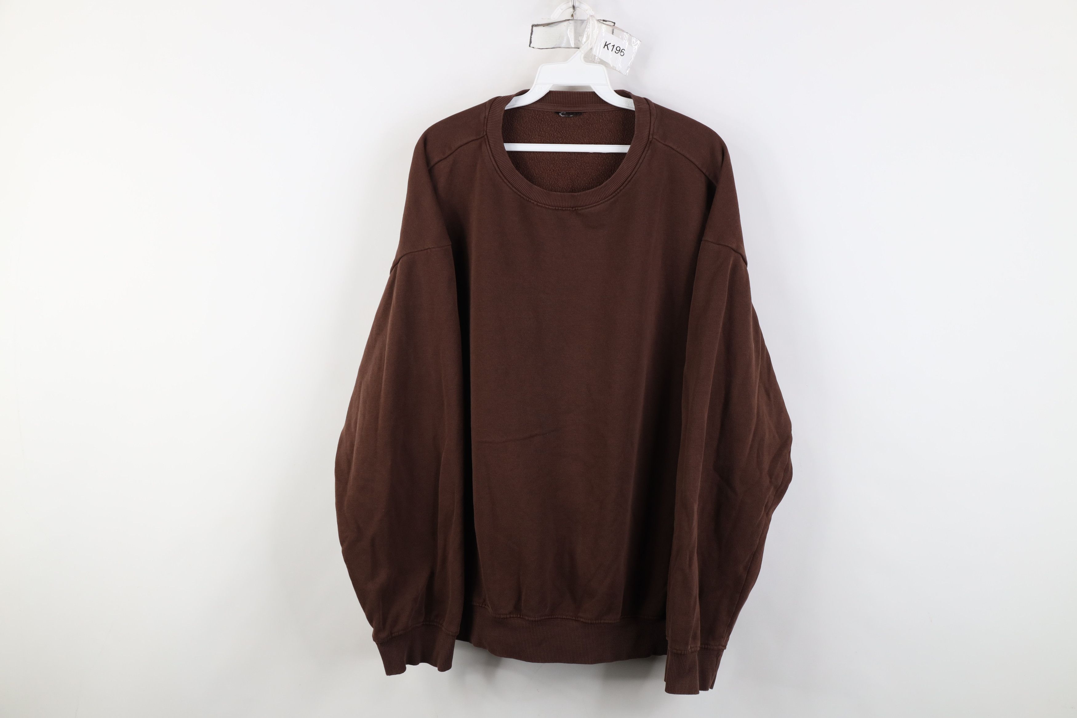 Vintage Vintage 90s Y2K Streetwear Blank Crewneck Sweatshirt Brown Size 3XL / US 20-22 - 1 Thumbnail