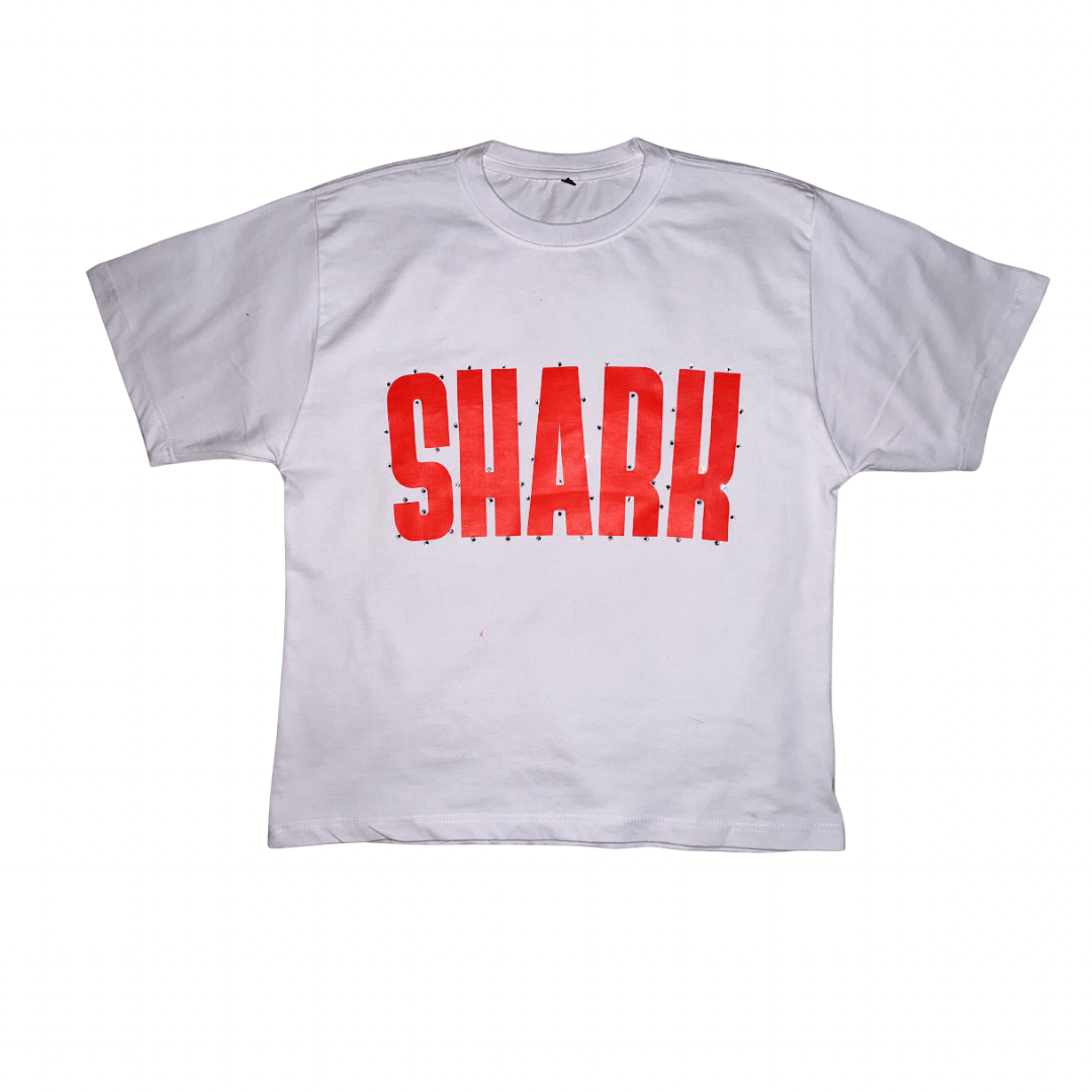 Other Shark On Land Red Shining Tears White Tee Size US S / EU 44-46 / 1 - 1 Thumbnail