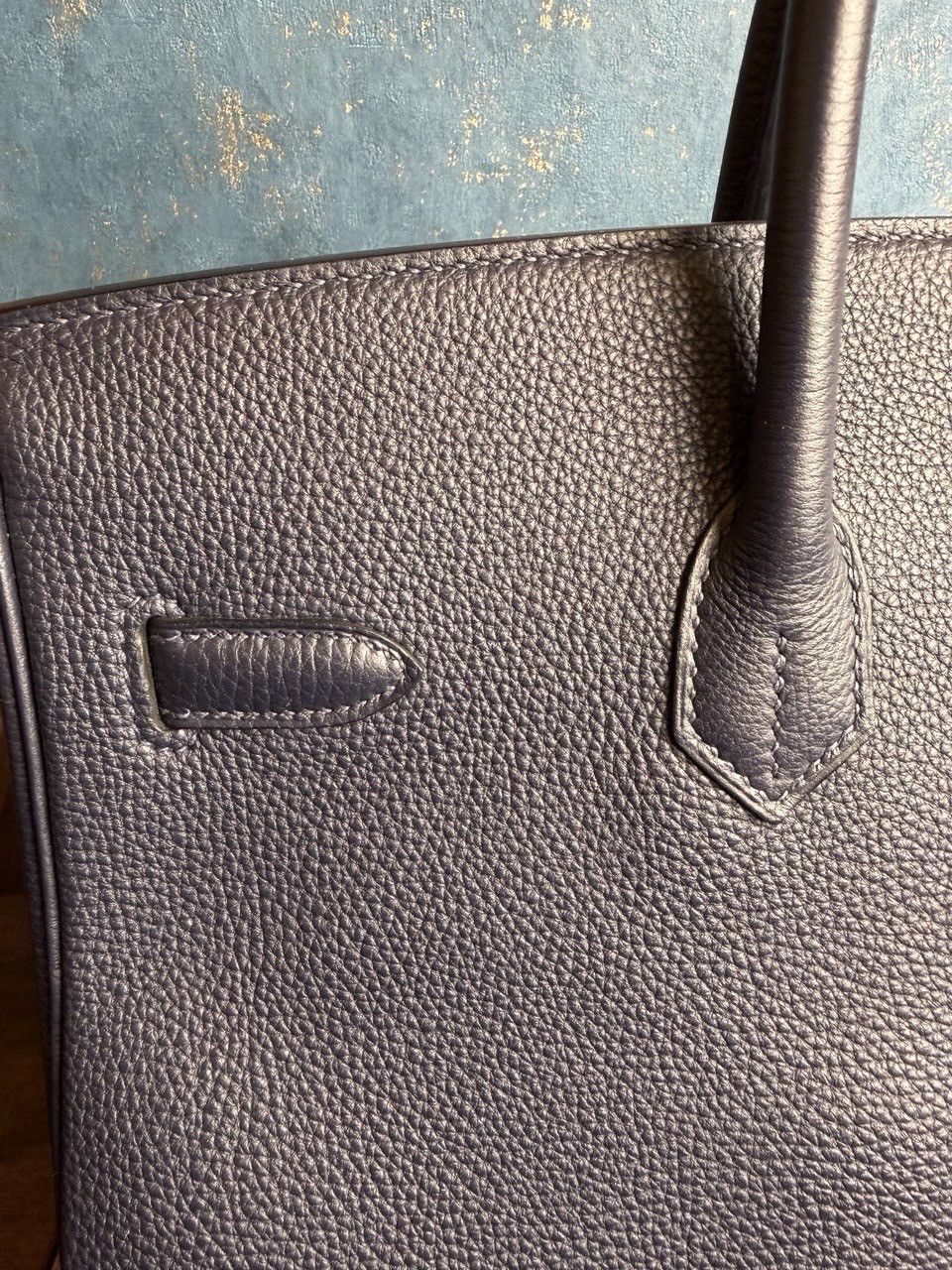 Hermes Hermès Birkin 35 Bleu Nuit Togo Palladium Hardware Size ONE SIZE - 10 Thumbnail