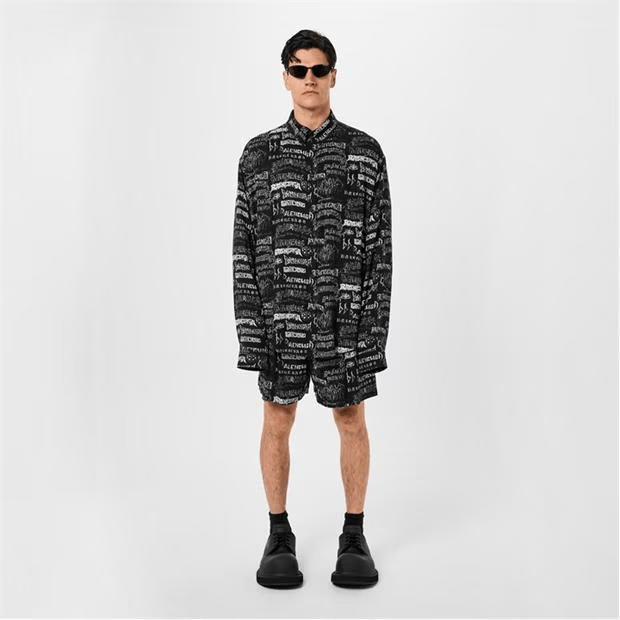 Balenciaga Metal Printed Shirt Size US L / EU 52-54 / 3 - 4 Thumbnail