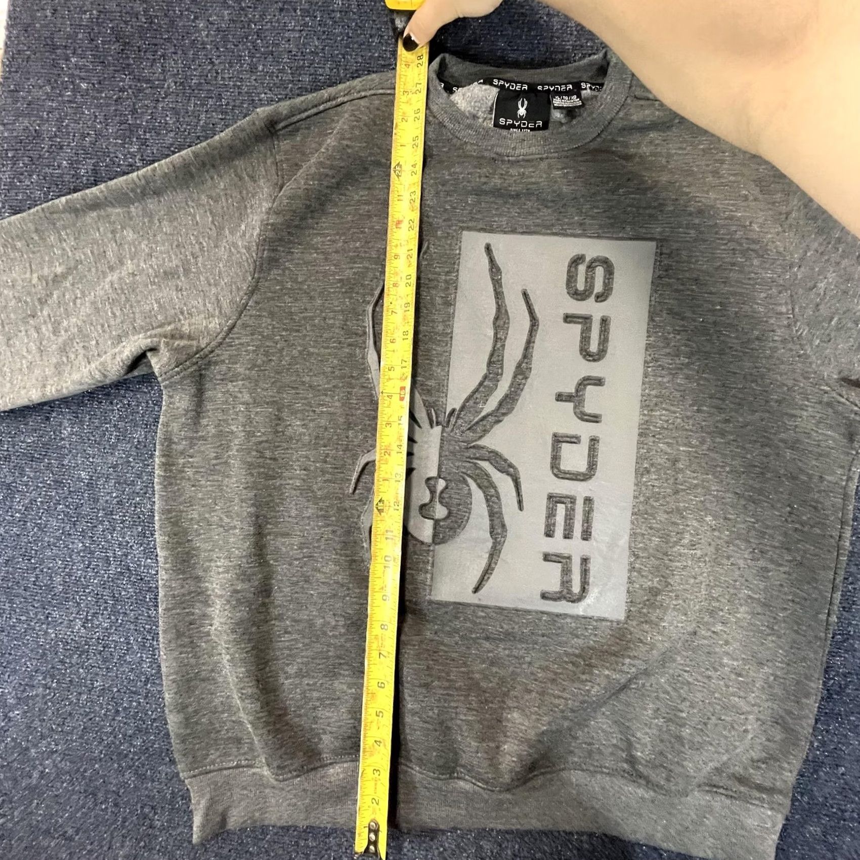 Spyder Spyder Sweatshirt Mens XL Gray Pullover Crewneck Logo Spider Colorado Outdoor Graphic Print All Seasons Size US XL / EU 56 / 4 - 5 Thumbnail