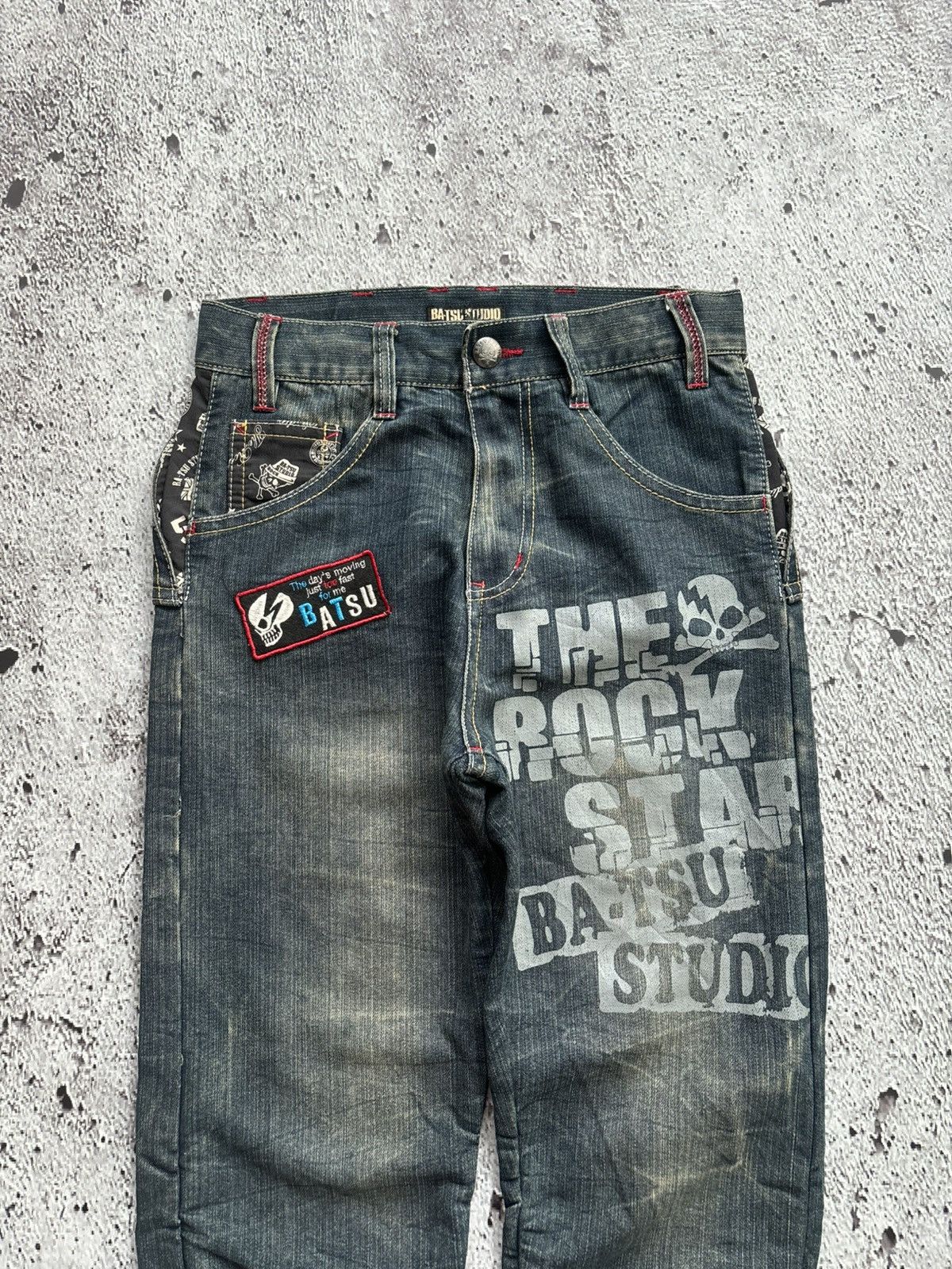 Hysteric Glamour Y2k Ba-tsu studio Skull Punk style Jeans Size US 28 / EU 44 - 5 Thumbnail