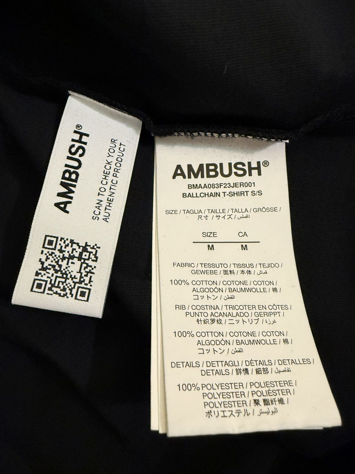 Ambush Design Ambush Ball Chain T-Shirt Black M Size US M / EU 48-50 / 2 - 5 Thumbnail