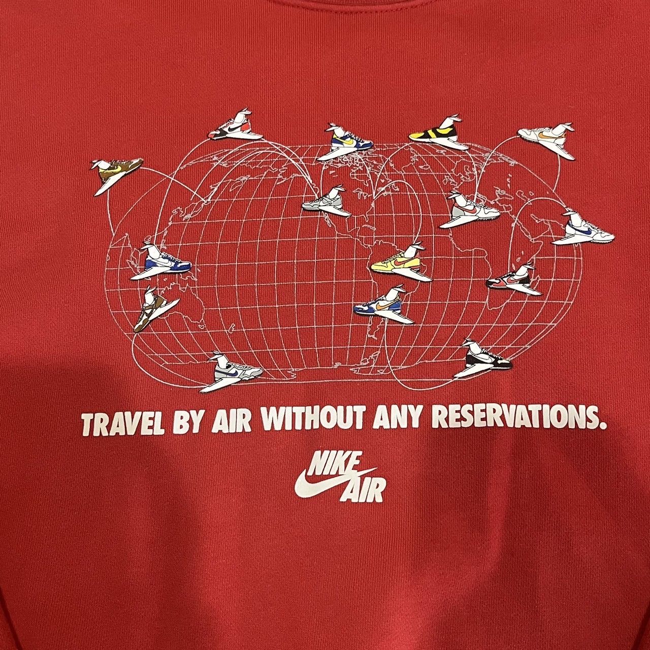 Nike vintage nike travel by air sweatshirt red Size US L / EU 52-54 / 3 - 4 Thumbnail