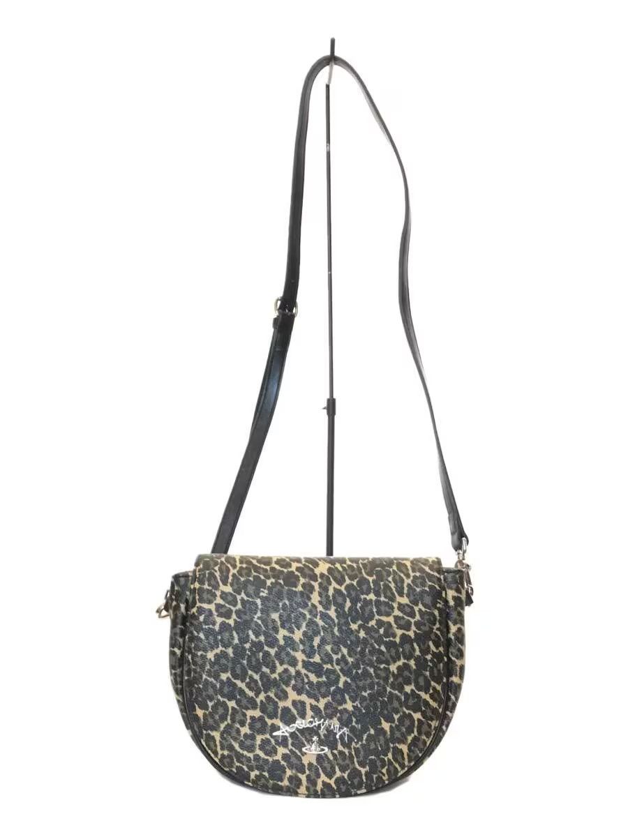 Anglomania Orb Leopard Leather Shoulder Bag