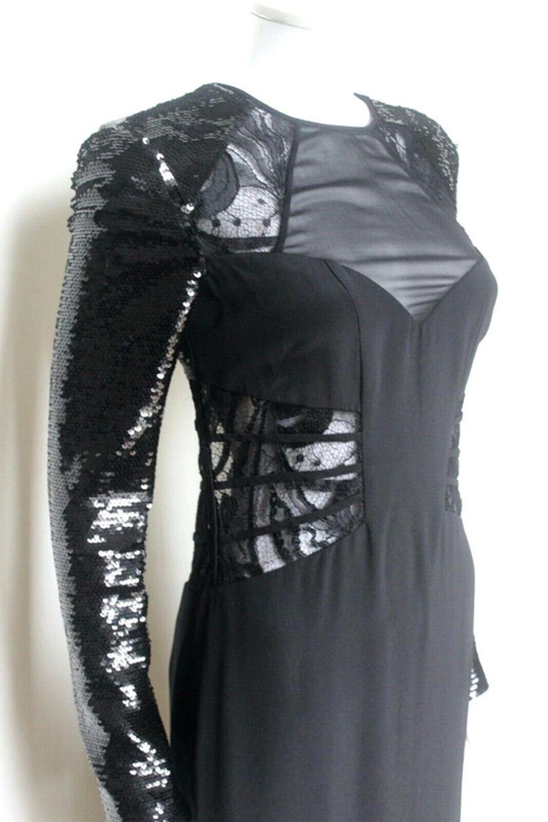 Other £3770 Emilio Pucci Sequin Lace Silk Gown Maxi Dress uk10 Size M / US 6-8 / IT 42-44 - 6 Thumbnail