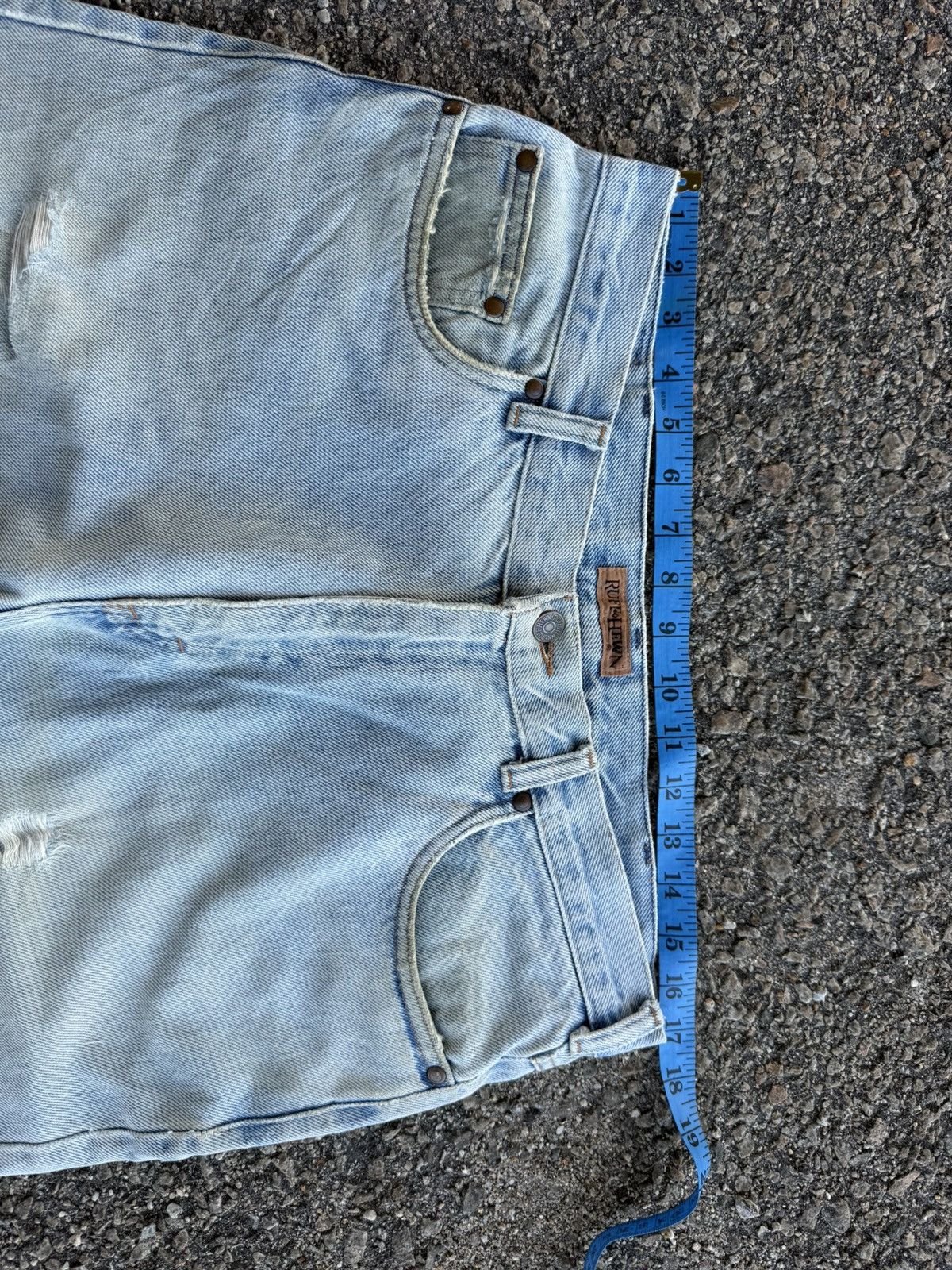 Other VINTAGE RUFF HEWN USA TALON ZIP FADED JEAN DENIM PANTS Size US 34 / EU 50 - 6 Thumbnail