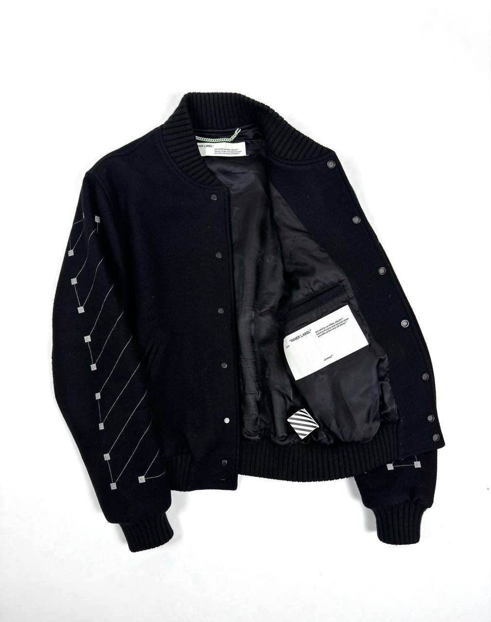 Off-White Off-White Wool Varsity Bomber Jacket Size US M / EU 48-50 / 2 - 8 Thumbnail