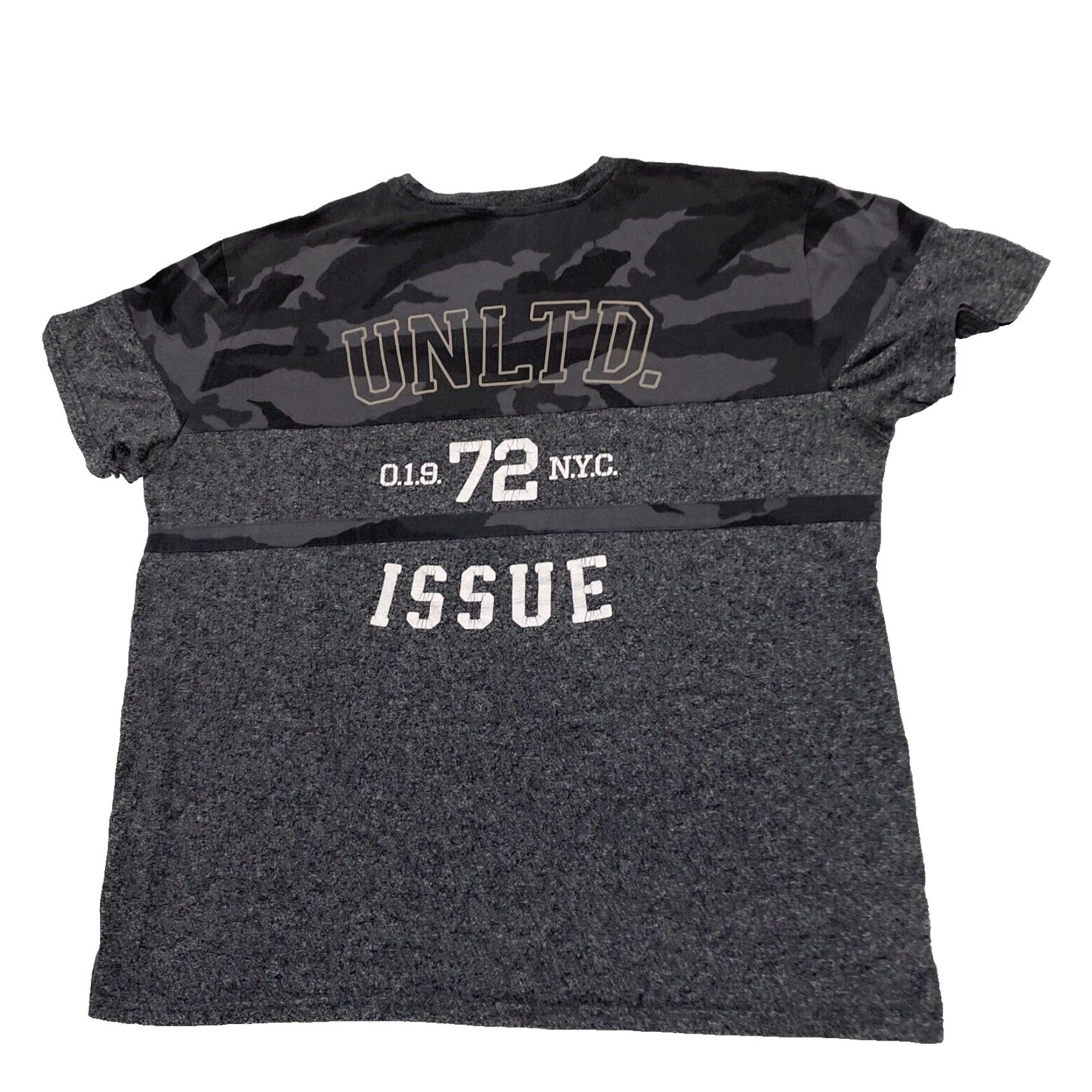 Ecko Unltd. MARC ECKO Unltd. Shirt Men 2XL Gray Camo Y2k Cut & Sew Graphic Spellout Tee Size US XXL / EU 58 / 5 - 2 Thumbnail
