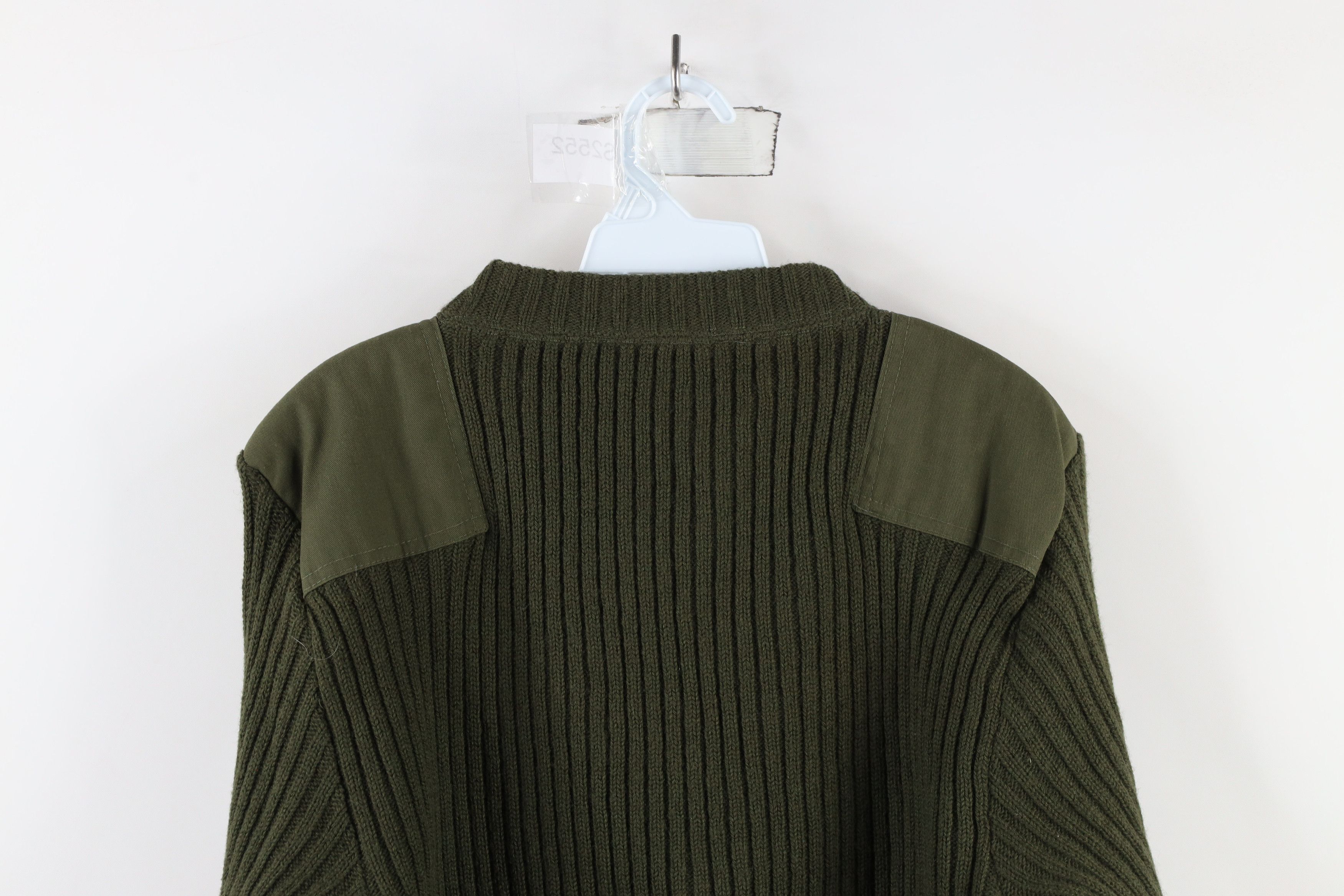 Vintage Vintage 90s Military Ribbed Knit Commando Sweater Green USA Size US L / EU 52-54 / 3 - 12 Thumbnail