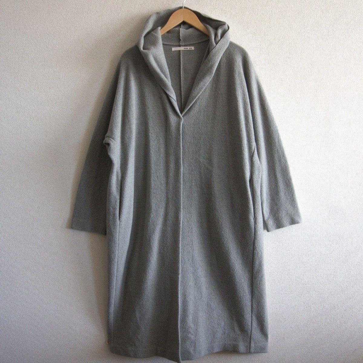 Vintage evameva Pressed wool hooded coat Gray Size 2 Size US M / EU 48-50 / 2 - 1 Thumbnail