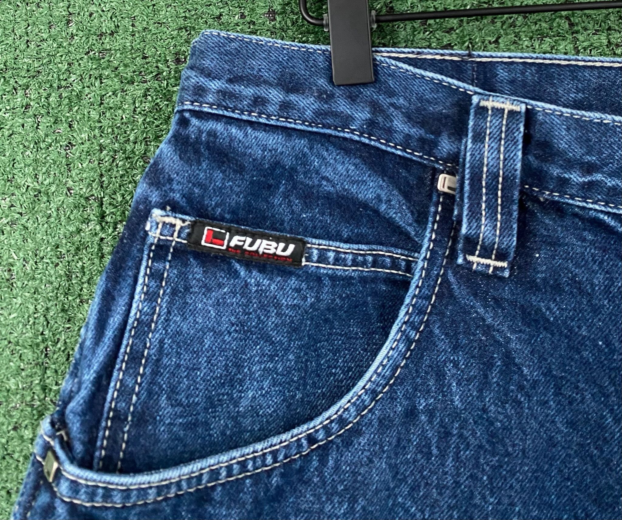 Fubu 90’s Fubu Cargo Heavyweight Denim Jean Shorts Jorts Size 34 Size US 34 / EU 50 - 3 Thumbnail