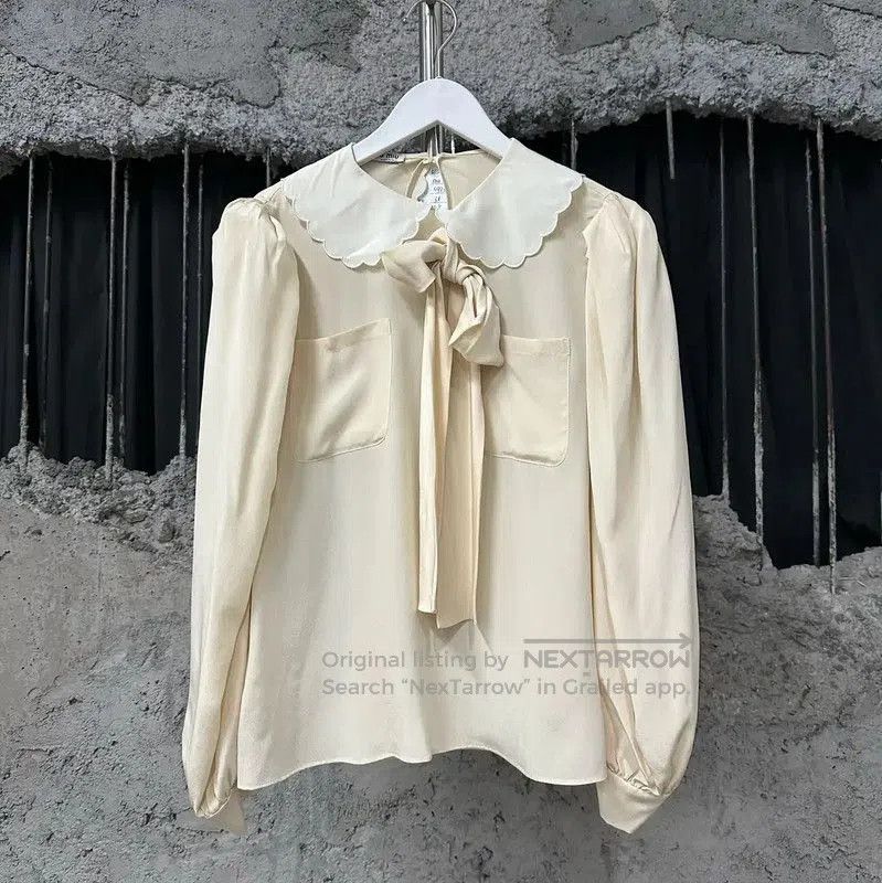 Miu Miu Miu Miu Beige Long Sleeve Short Top . Size XXS / US 00 / IT 34 - 1 Thumbnail