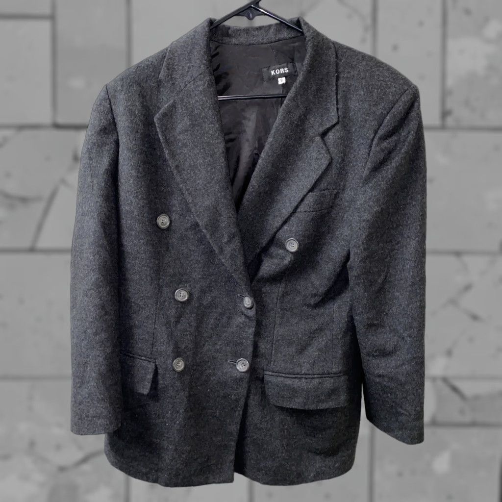 Doublet Kors Womens Gray Wool Double Breasted Jacket Size 8 Size M / US 6-8 / IT 42-44 - 1 Thumbnail
