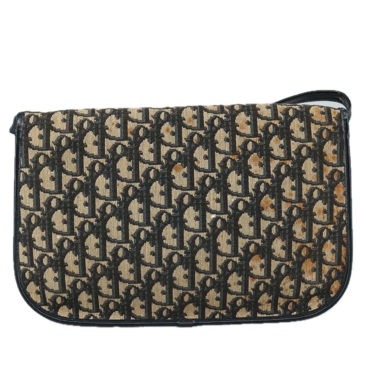 Dior DIOR Trotter Canvas Shoulder Bag Navy Gold Size ONE SIZE - 3 Thumbnail