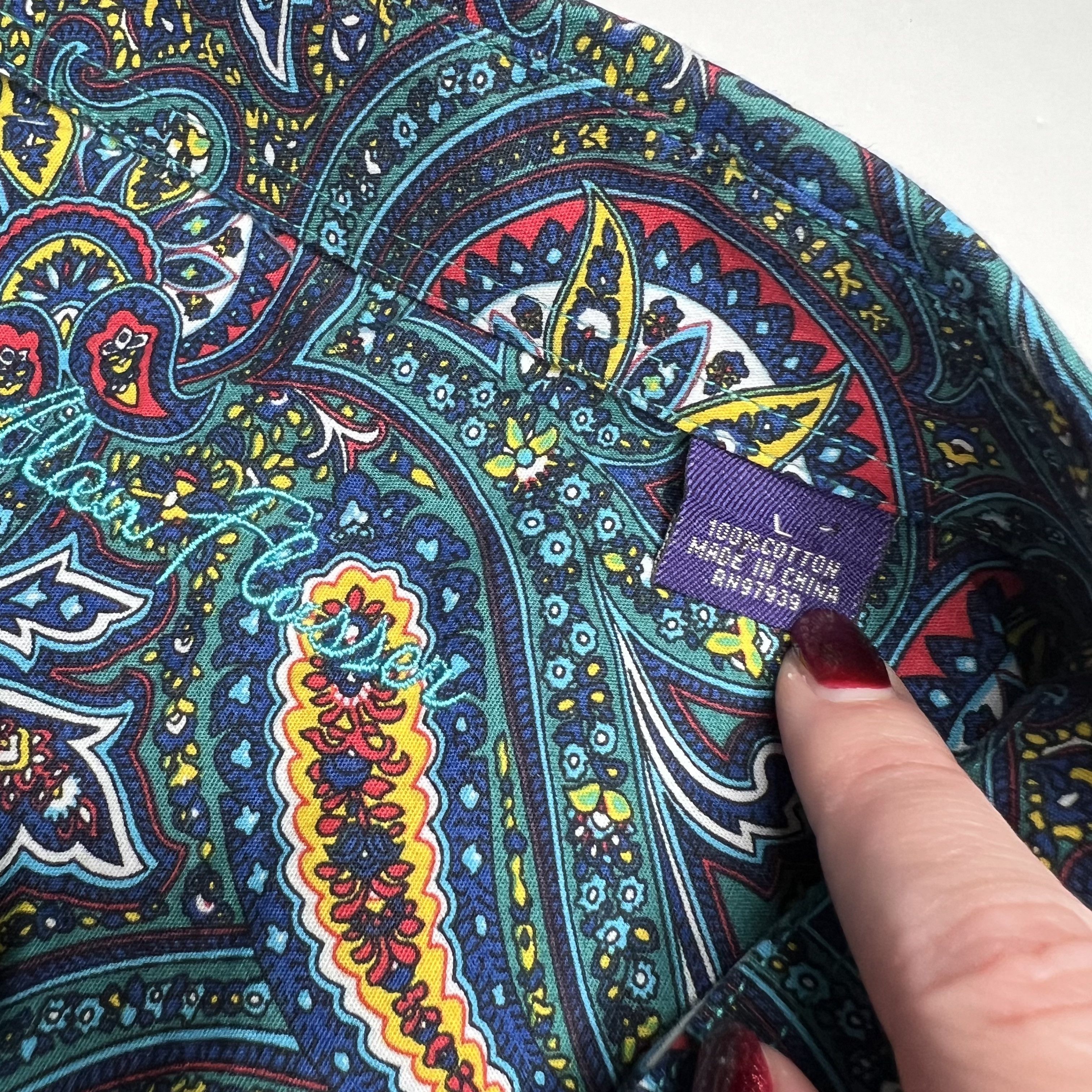 Alan Flusser Alan Flusser Bold Colorful Vibrant Paisley Shirt Size US L / EU 52-54 / 3 - 9 Thumbnail