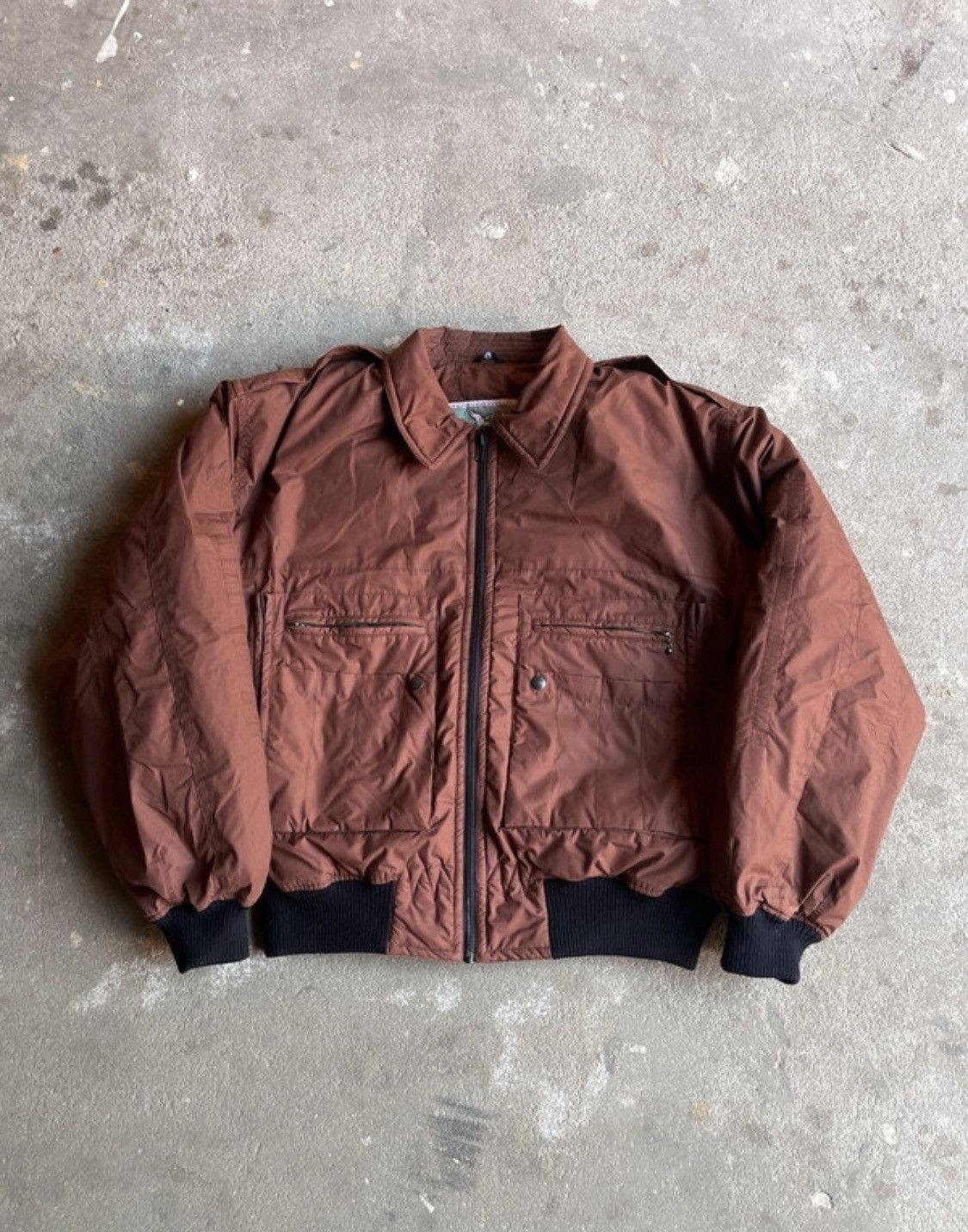 Vintage Vintage Brown Bomber Jacket Size US L / EU 52-54 / 3 - 2 Thumbnail