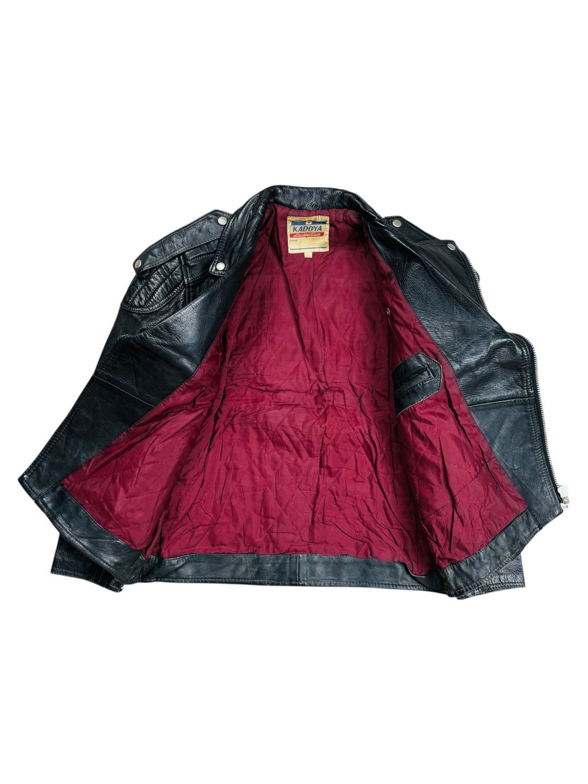 Kadoya 1980s Kadoya - Archive Biker Leather Jacket Size US M / EU 48-50 / 2 - 2 Thumbnail