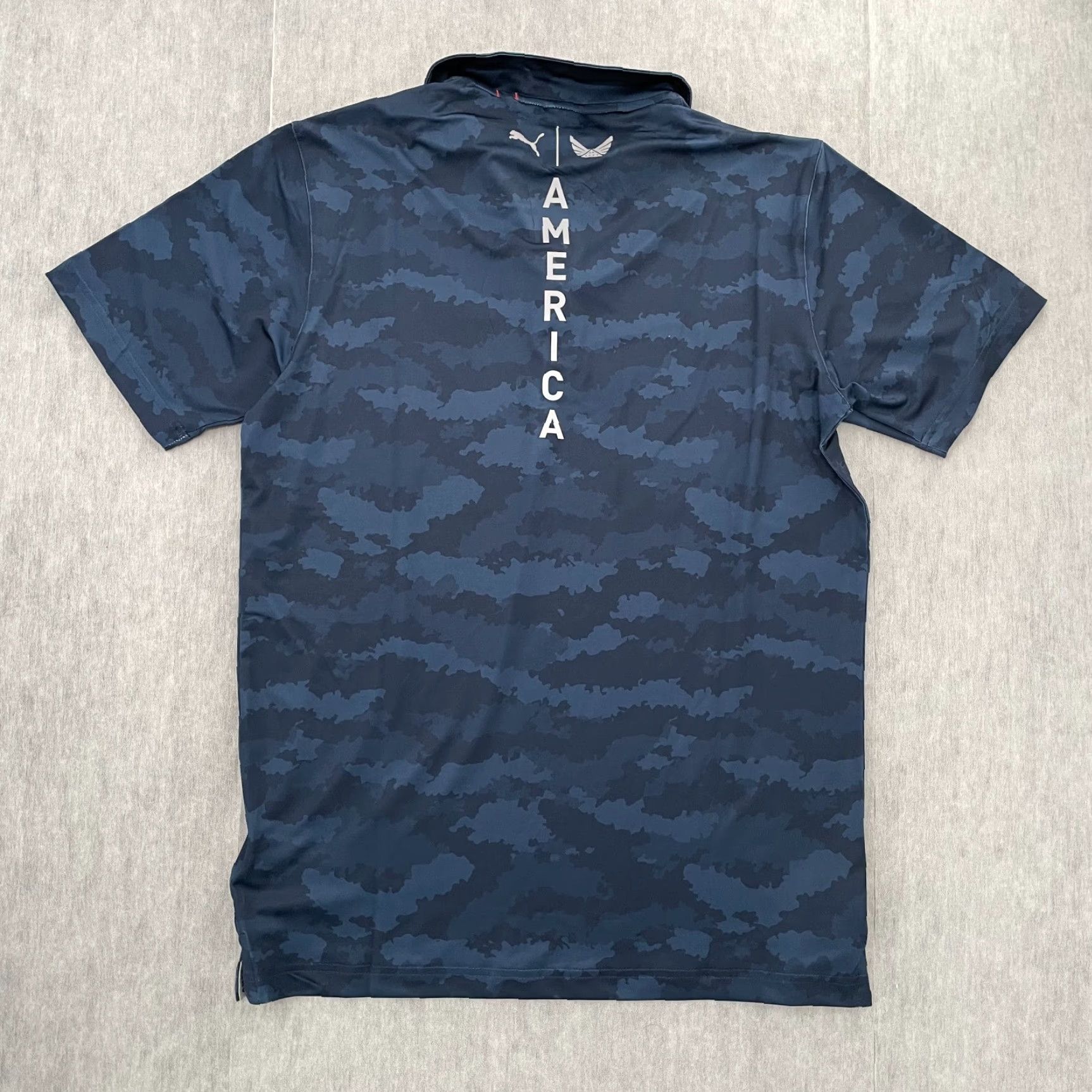 Puma PUMA Polo Shirt Adult Small Blue Camo Volition America Logo Mens S Blue Polo Shirt Camo Volition America Logo Mens S NEW Size US S / EU 44-46 / 1 - 2 Thumbnail